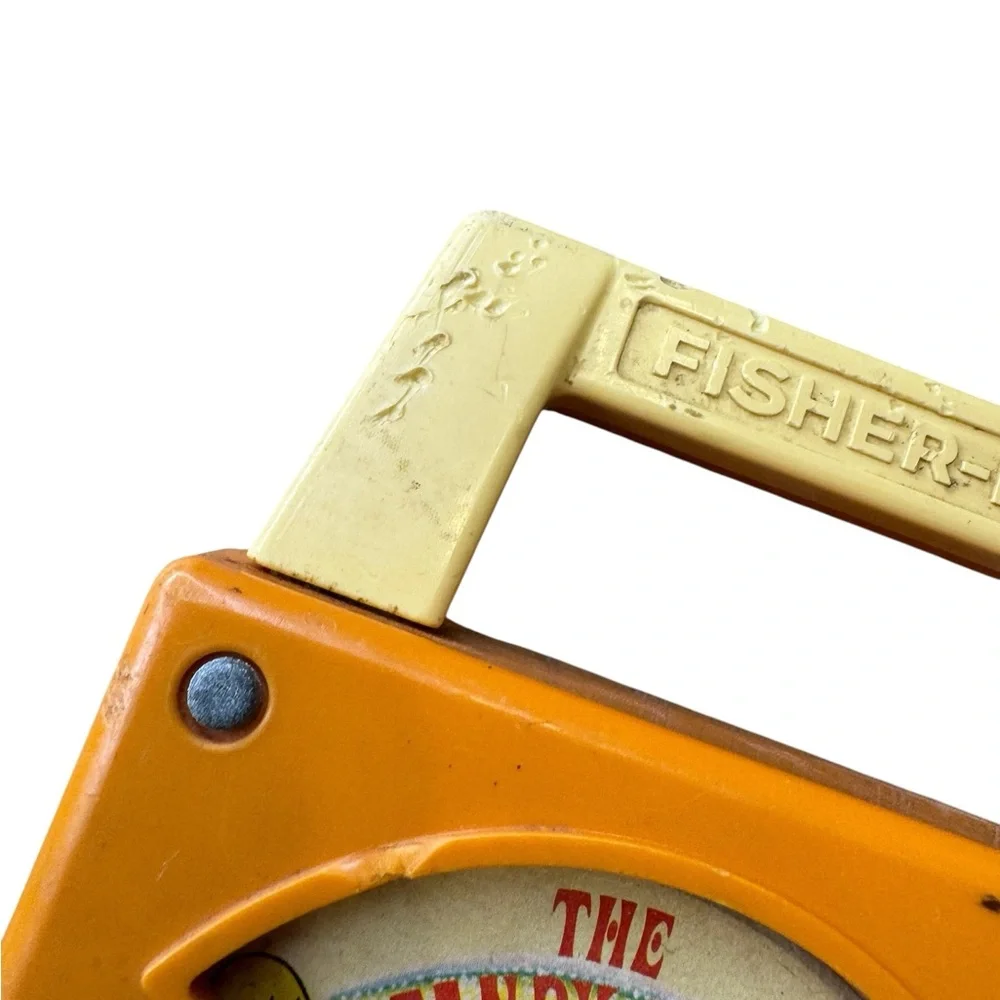 📻 Vintage Fisher Price Wind Up Radio 1978 The Candy Man‎ Orange Toy 📻